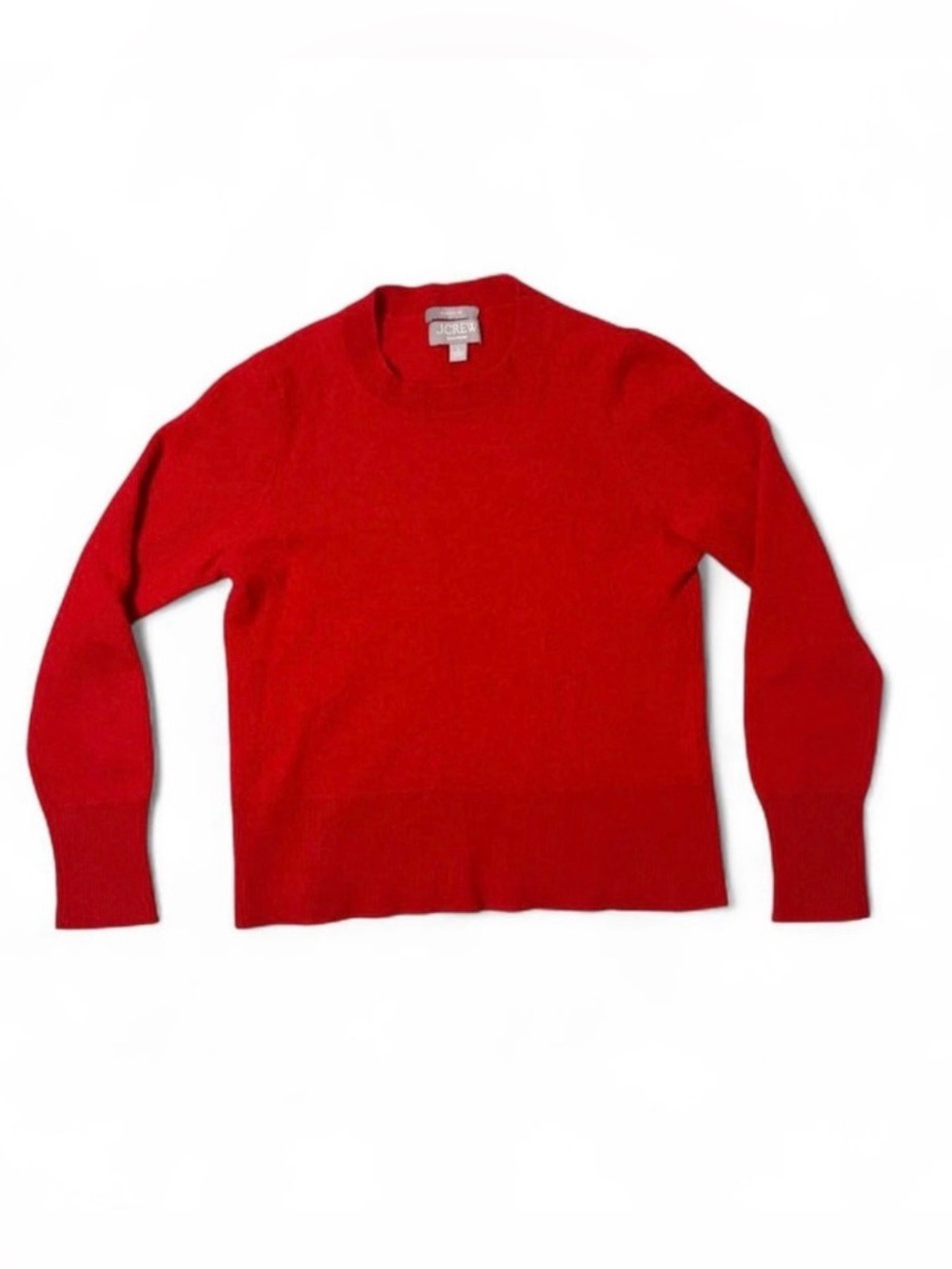 J.Crew 100% Cashmere Classic-Fit
Crewneck Sweater - Red - Size S